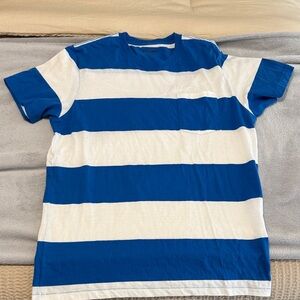 Blue and White Striped Men’s medium Shirt